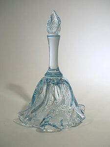 Fenton Paisley Designed Blue Glass Bell