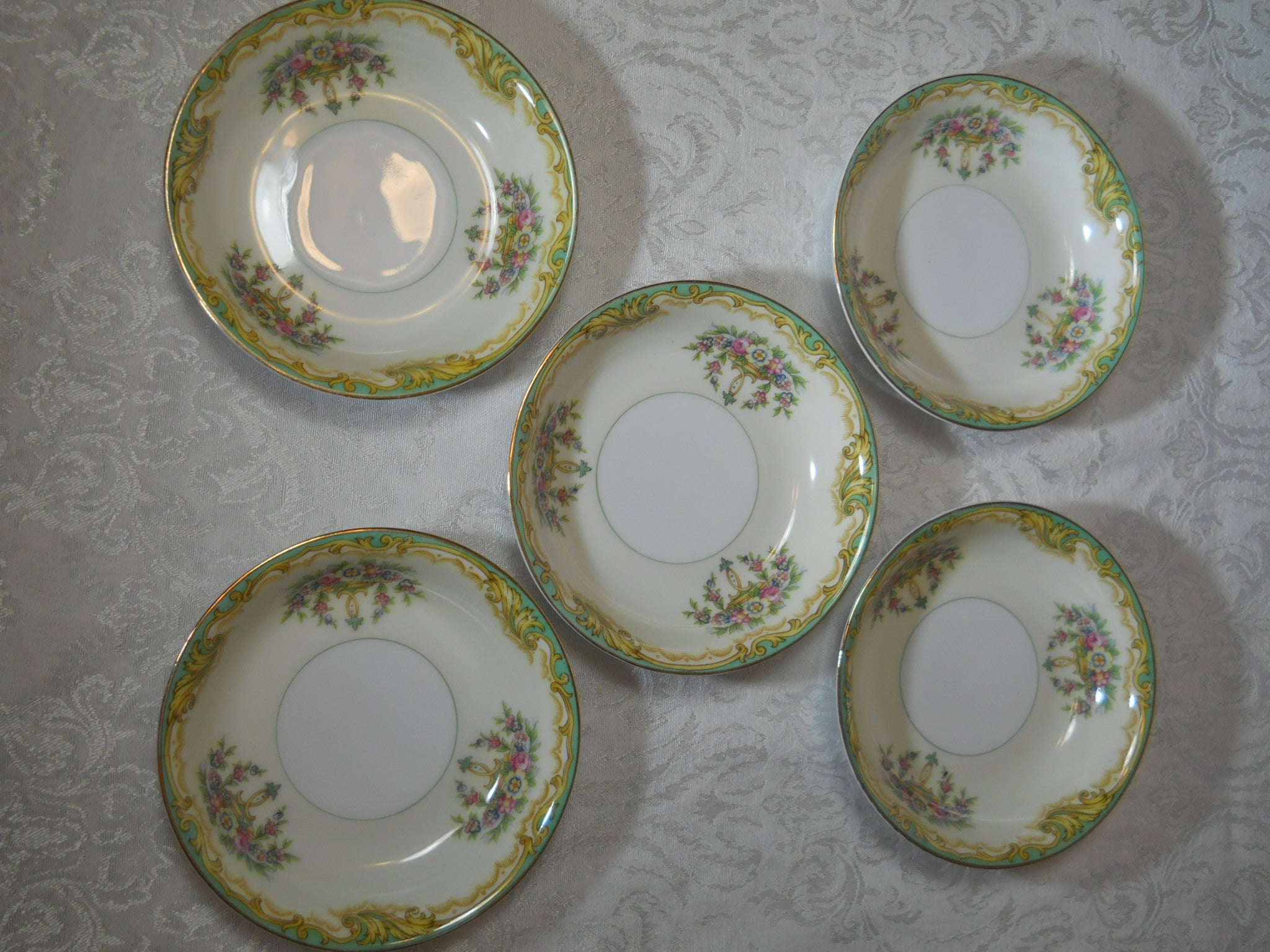 Noritake 1931 Claremont 24-Piece Green, Yellow, and Floral Dinnerware  Collection