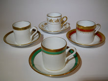 Richard Ginori Flat Demitasse Espresso Cup Collection of Four. Italy