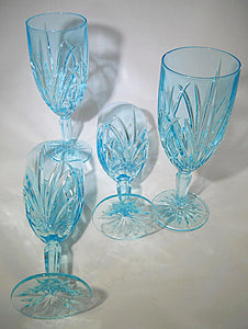 Marquis by Waterford Brookside Aqua Blue 4 Piece Iced Tea Glass Set