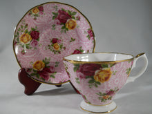 Royal Albert Old Country Roses Dusky Pink Lace Bone China Teacup/Saucer Set