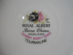 Royal Albert Tourmaline Summer Bounty Series England Teacup/Saucer Set