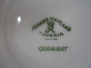 Johann Haviland Bavaria Turquoise/ Gold and Floral Demitasse Cup and Saucer Set