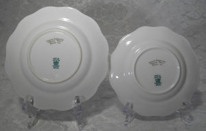 Coalport Indian Tree Scalloped 8-Piece Bone China Dinnerware Place Setting PLUS Extra Plates, c.1920-1939. England. RESERVED for Ms. J.L.