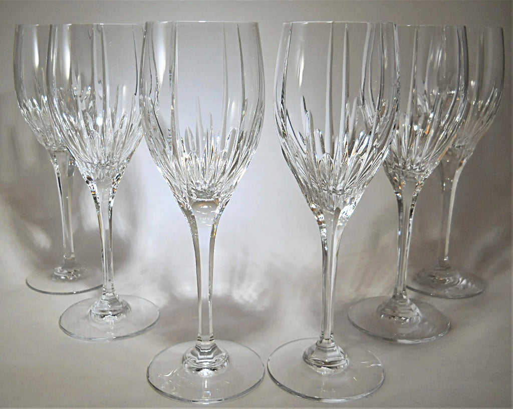 Mikasa Arctic Lights Contemporary Crystal Water Goblet Collection of Six