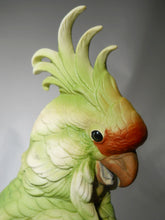 Andrea By Sadek Green/ Red Cockatoo Parrot 11 1/2" Tall Figurine Pair