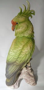 Andrea By Sadek Green/ Red Cockatoo Parrot 11 1/2" Porcelain Figurines