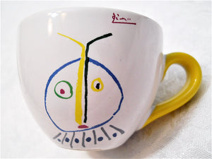 Picasso Crayon Collection by Masterpiece Editions Four Demitasse Cup & Saucer Sets, 1996