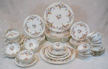 Minton Spring Flowers 56-Piece Dinnerware/Tableware Bone China Collection. England, 1938-1959