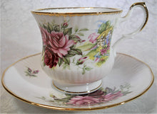 Rosina Queens Fine Bone China Roses and Country Cottage Tea Cup and Saucer Set