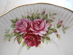 Rosina-Queens Fine Bone China Roses and Country Cottage Tea Cup and Saucer Set