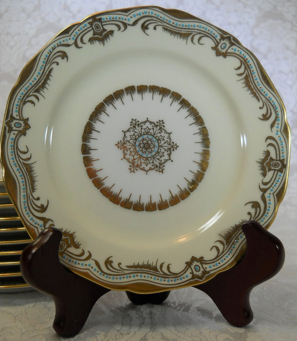  Noritake Beaudina Bread and Butter Tableware Collection of Ten. Circa 1931