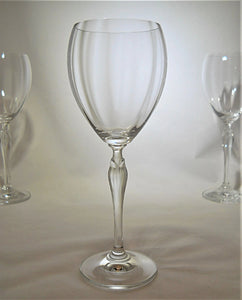 Mikasa Spring Petals Clear Optic Crystal Wine Glass Collection of Seven