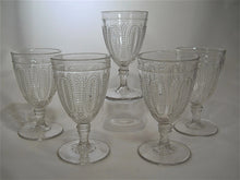 Beaver Falls Co-Operative Flint Glass Co. Panel 101 Water Goblet Collection of Five. C. 1881