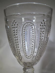 Beaver Falls Co-Operative Flint Glass Co. Panel 101 Water Goblet Collection of Five. C. 1881
