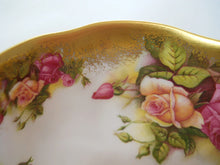 Royal Chelsea Golden Rose England Bone China Gilt and Roses Teacup/ Saucer Set