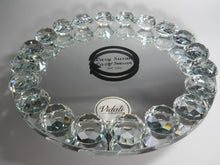 Vidali Collection 9" Round Mirrored Lazy Susan with Crystal Glass Accents