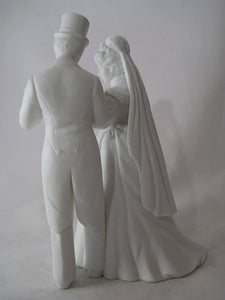 Department 56 Silhouette Treasures To Have and To Hold Bride and Groom White Bisque Figurine.
