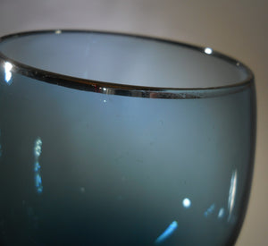 Lenox Blue Shadow Crystal Wine Glass Set of Four