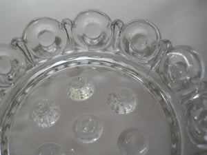 Canton Glass Company Antique EAPG Dewdrop Hobnail Dessert Bowl Collection of Five, c.1885-1902