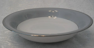 Grace China Graymont Gray/White with a Platinum Rim Dinnerware / Tableware Collection for Eight.