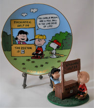 Peanuts Lucy and Charlie Brown Limited Edition "Good Grief" Plate and "The Psychiatrist" Figurine by The Danbury Mint