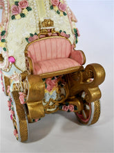 Classic Treasures Chariots Of Fire Music Box Pink and Floral Carriage with Revolving Cinderella Shoe