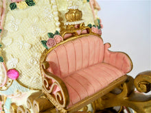 Classic Treasures Chariots Of Fire Music Box Pink and Floral Carriage with Revolving Cinderella Shoe