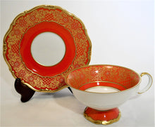 Weimar Germany Dora Orange and Gold Footed Cup and Saucer 1933-1945