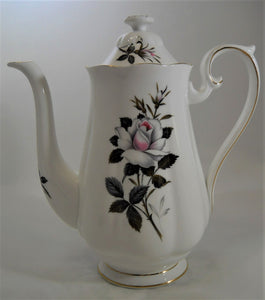 Royal Albert Queen's Messenger Coffee Pot and 4 Demitasse Cup Set and Sugar Bowl