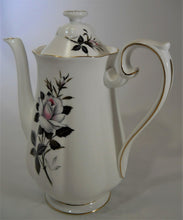 Royal Albert England Bone China Queen's Messenger Coffee Pot and 4 Demitasse Cup Set and Sugar Bowl c. 1960's