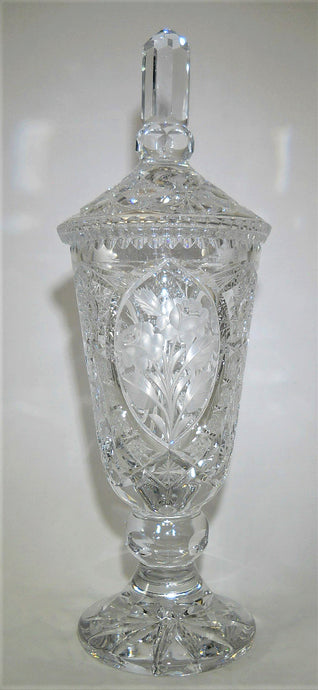Tall Cut Crystal Glass Candy 16
