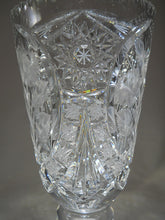Tall Cut Crystal Glass Candy 16" Urn with Lid 
