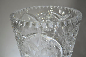 Tall Cut Crystal Glass 16" Decorative Pedestal Candy Jar with Stunning Finial On Lid