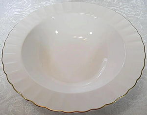 Mikasa Classic White and Gold 10" Round Vegetable Bowl