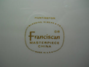 Franciscan Gladding McBean & Co. Huntington Ivory and Platinum Trim 52-Piece Dinnerware / Tableware  Collection for Ten, c.1954