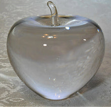 Larson Crystal Art Glass Apple Paperweight