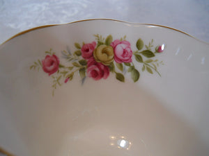 Royal Albert England Valeta Pink and Floral Bone China Tea Cup/ Saucer Set.