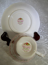 Royal Albert England Valeta Pink and Floral Bone China Tea Cup/ Saucer Set.