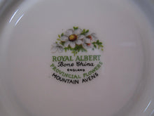 Royal Albert England Mountain Avens Black with White Flowers Bone China Teacup/Saucer Set