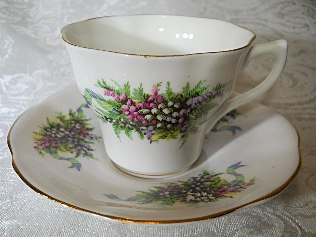 Rosina Floral Bone China Tea Cup & Saucer Made in England