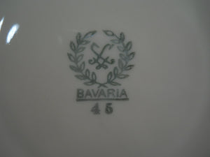 Winterling Bavaria Gray and Wide Gold Band Porcelain Teacup/Saucer Set