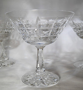 Waterford Kylemore Cut Crystal Champagne/ Sherbet Glass Collection of Three