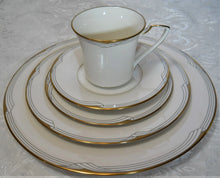  Noritake Golden Cove Ivory and Gold Art Deco Fine China 71-Piece Dinnerware / Tableware Collection 1986-1999