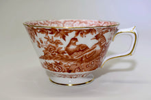 Royal Crown Derby Red Aves Fine Bone China Teacup and Saucer Set. ENGLAND.