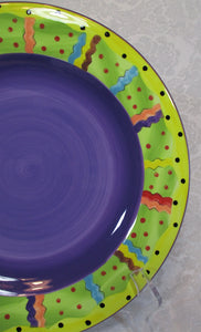 Laurie Gates Mardi Gras Dinner Plate Collection of Six.