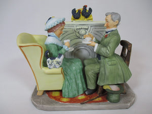 Gorham Norman Rockwell Vintage Times Bisque Porcelain Figurine