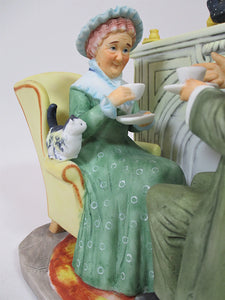 Gorham Norman Rockwell Vintage Times Bisque Porcelain Figurine