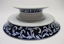 Bombay Company  Large 15" Blue and White Porcelain Centerpiece Pedestal Bowl. RESERVED for  Sharon.