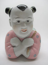 Chinese Macau Hand Painted Famille Rose Enamel Porcelain Child Pillow